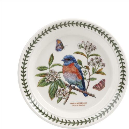 Portmeirion Botanic Garden Birds Plate 8.5″ Earthenware Salad Plate, Set of 6